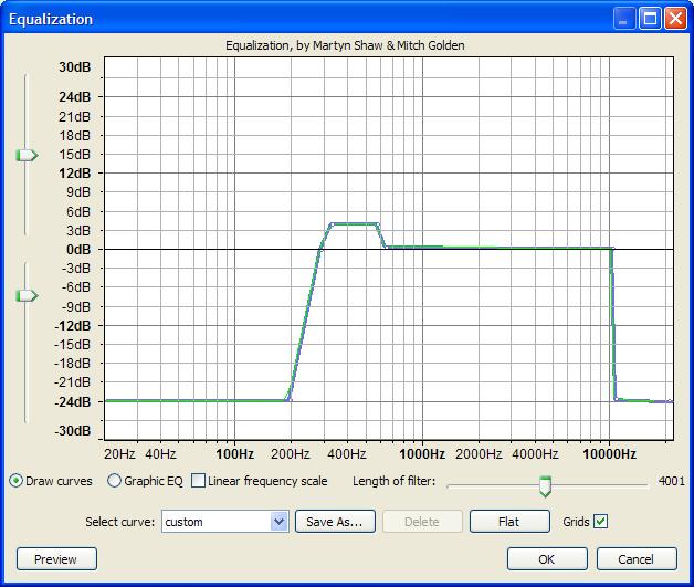 Audacity - Equalizer