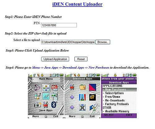 iDEN Content Uploader