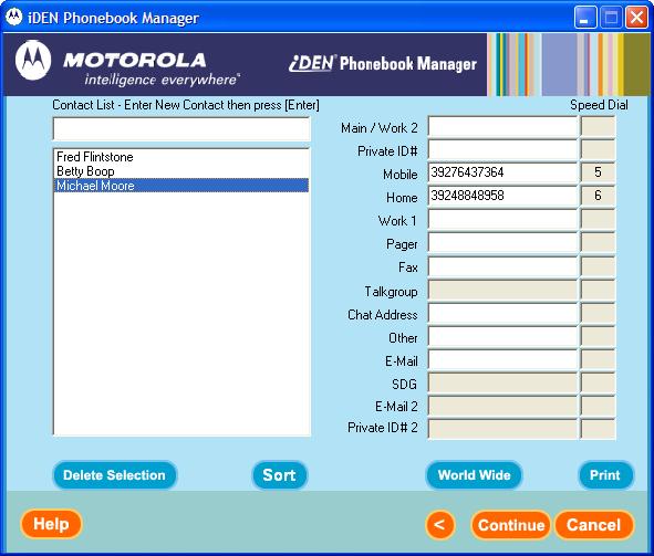 iDen Phonebook Manager iDen Phonebook Manager