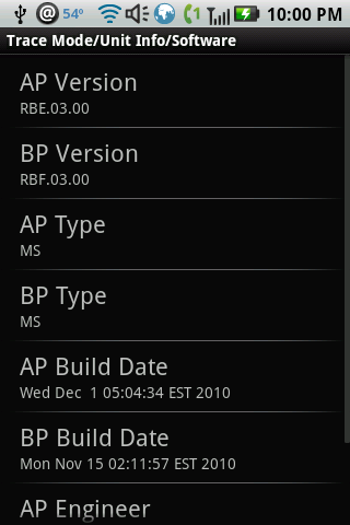 i1 Trace Mode Showing Firmware Version